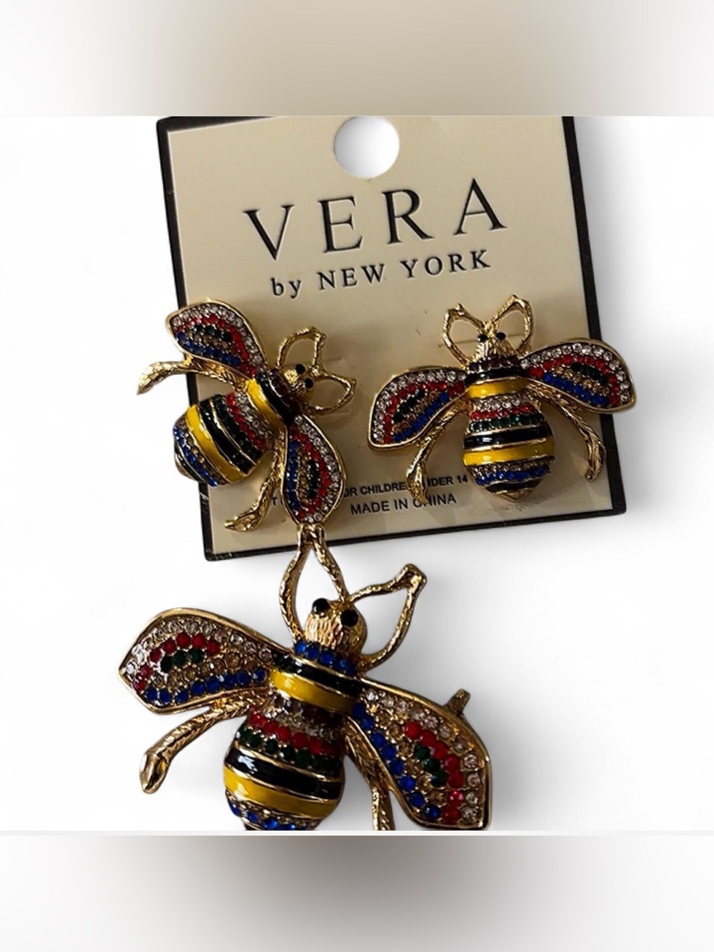 Vera by NY Brooch & Earring Set
